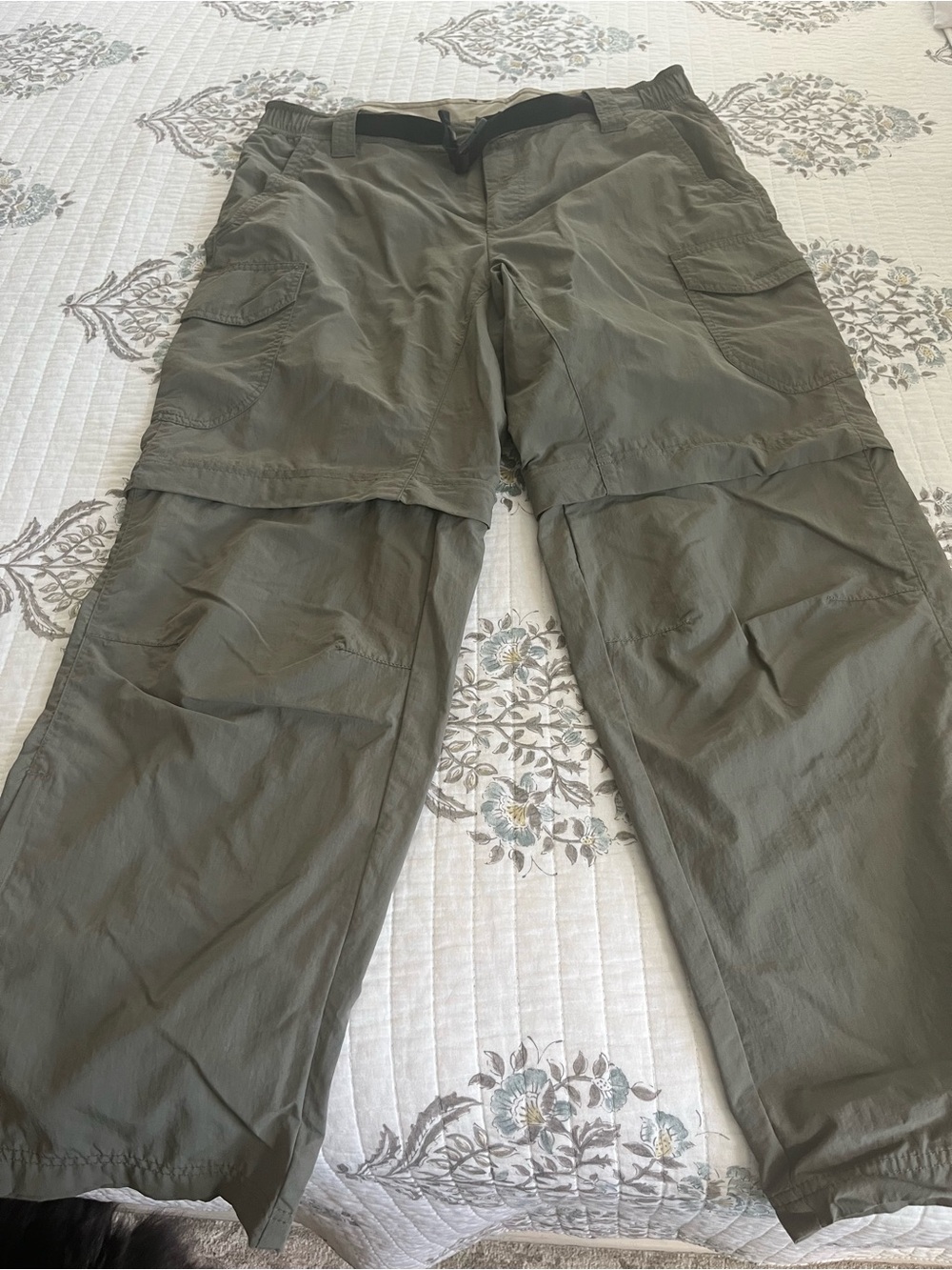 Eddie Bauer Men's Convertible Cargo Pants - Olive Green